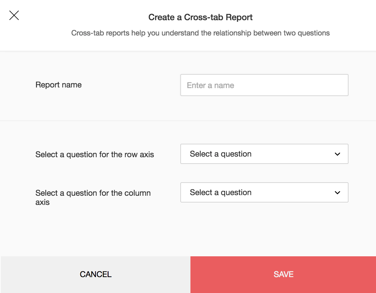 Cross Tab Reports