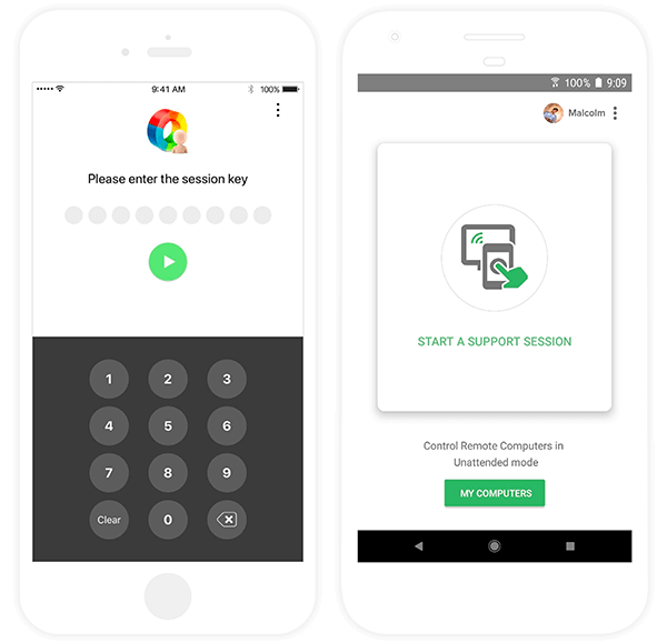 Mobiele apps van Zoho Assist