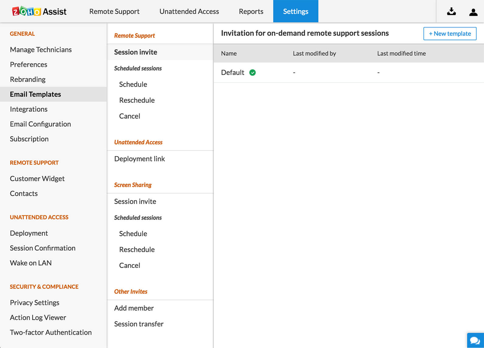 Email templates