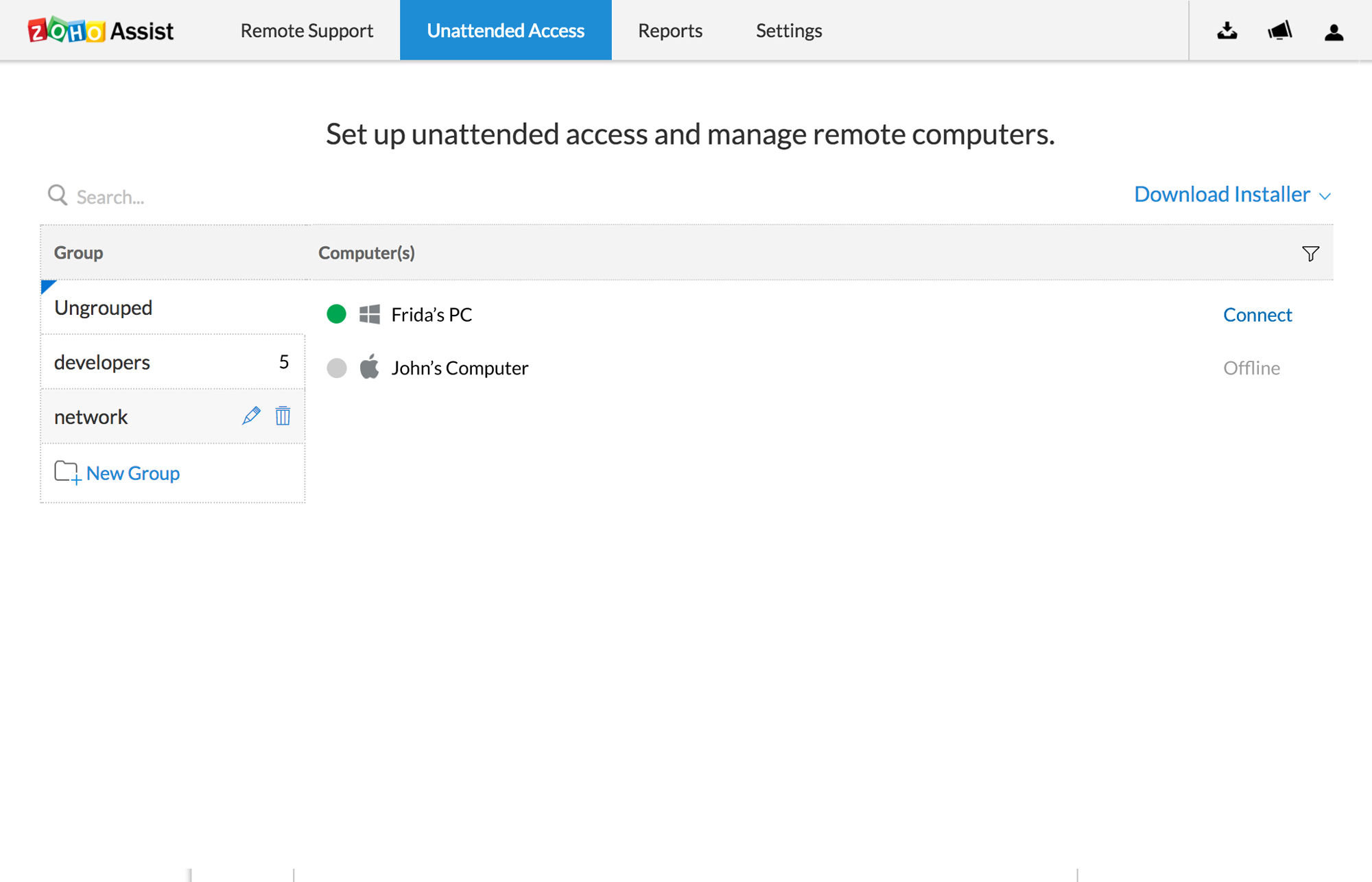 Free Unattended remote access - Zoho Assist