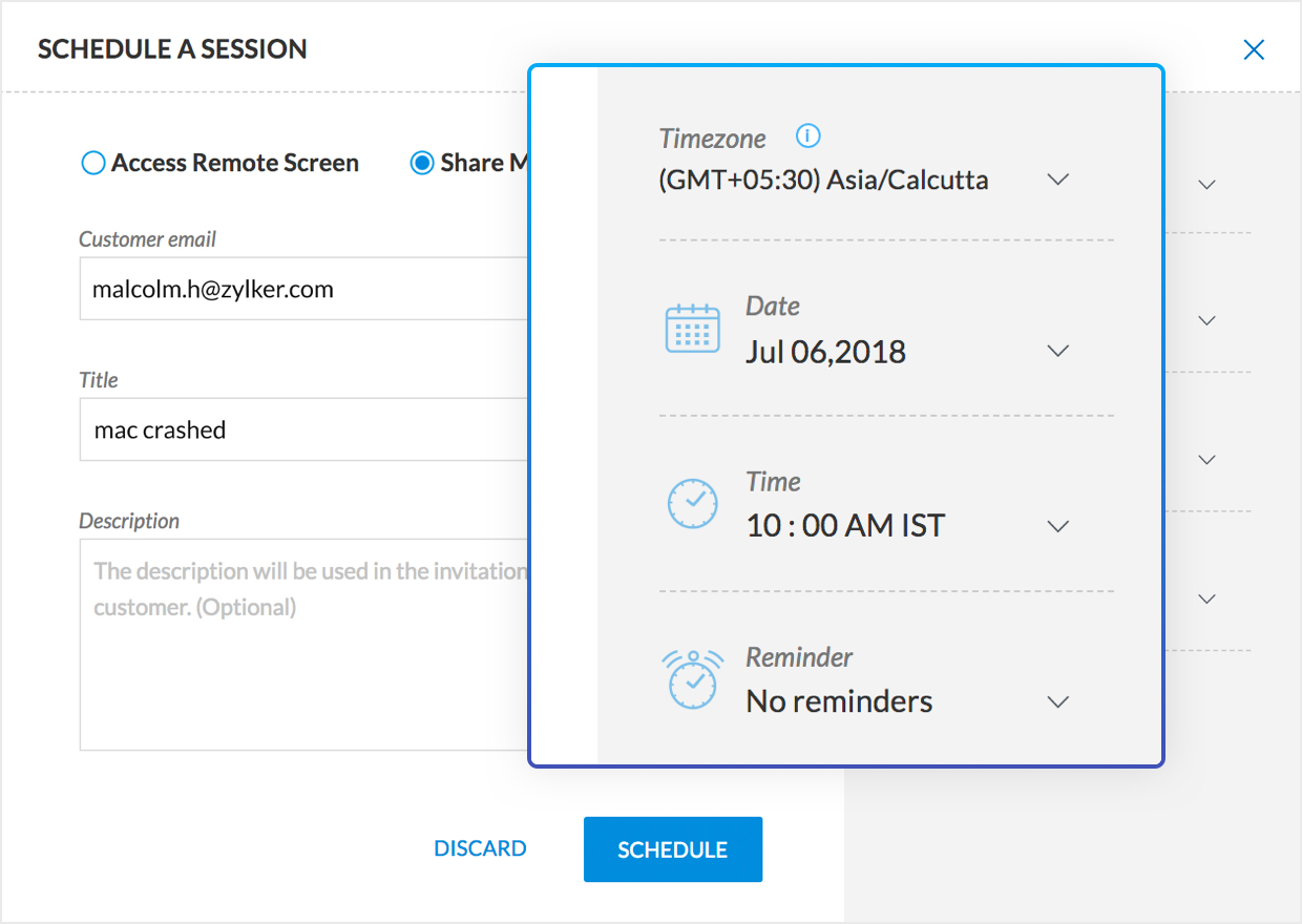 Schedule Session