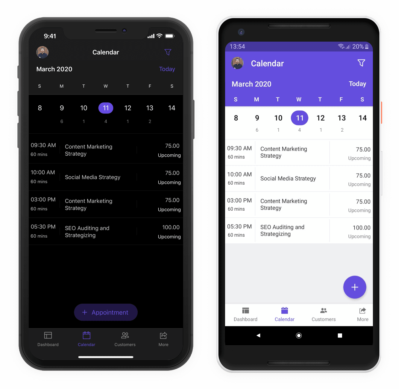 Mobile app with native features