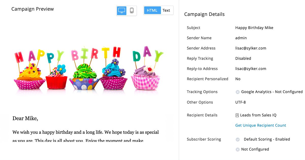 Zoho Campaigns - Online Courses