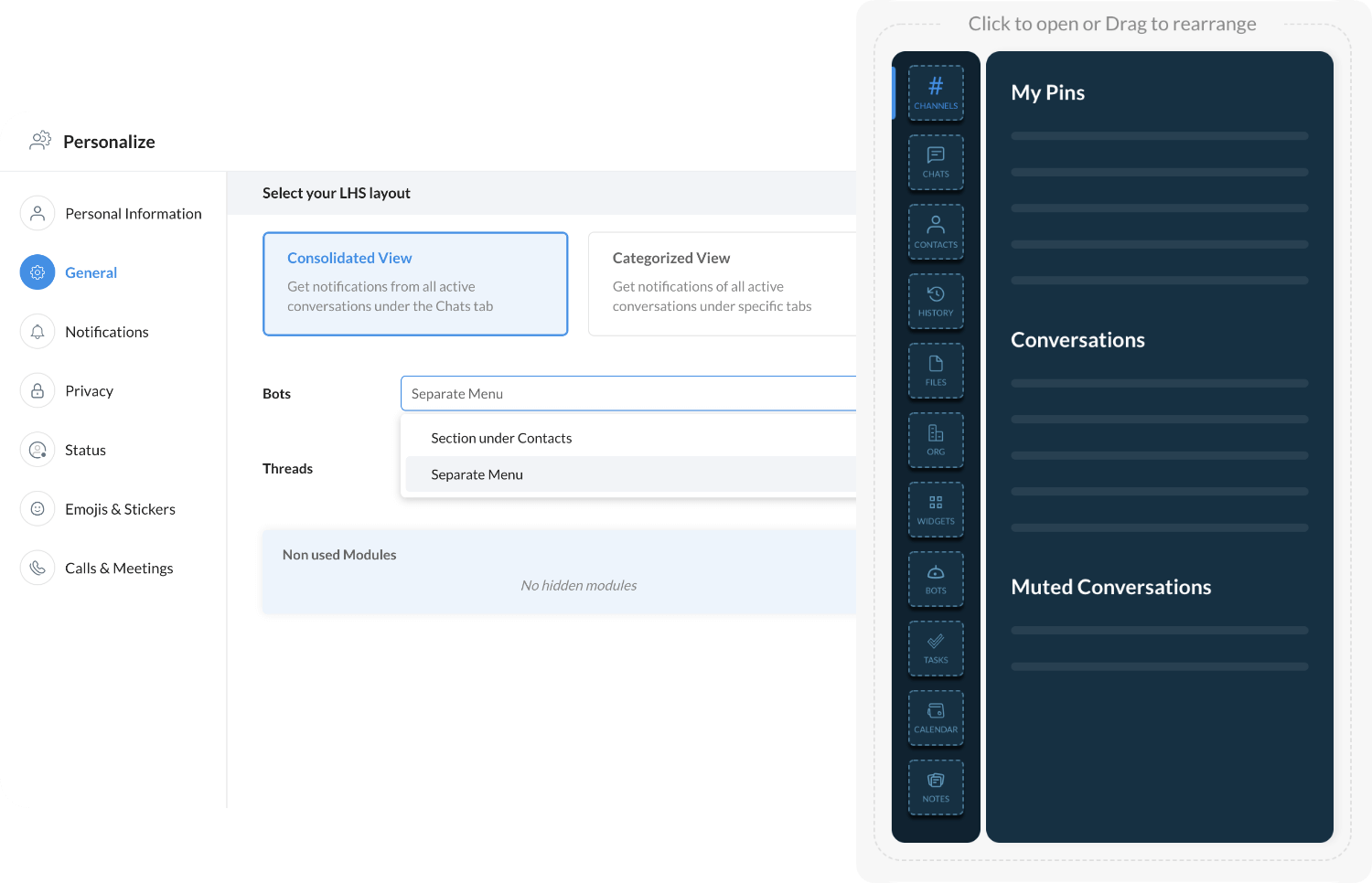 Customize your navigation sidebar