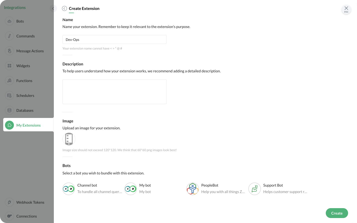 create extension