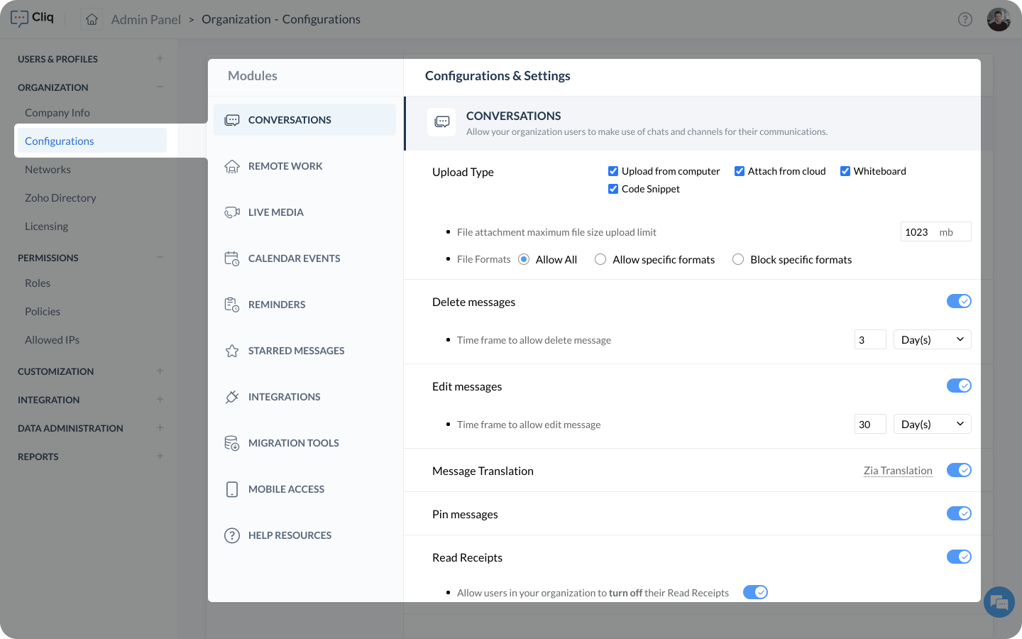 manage module