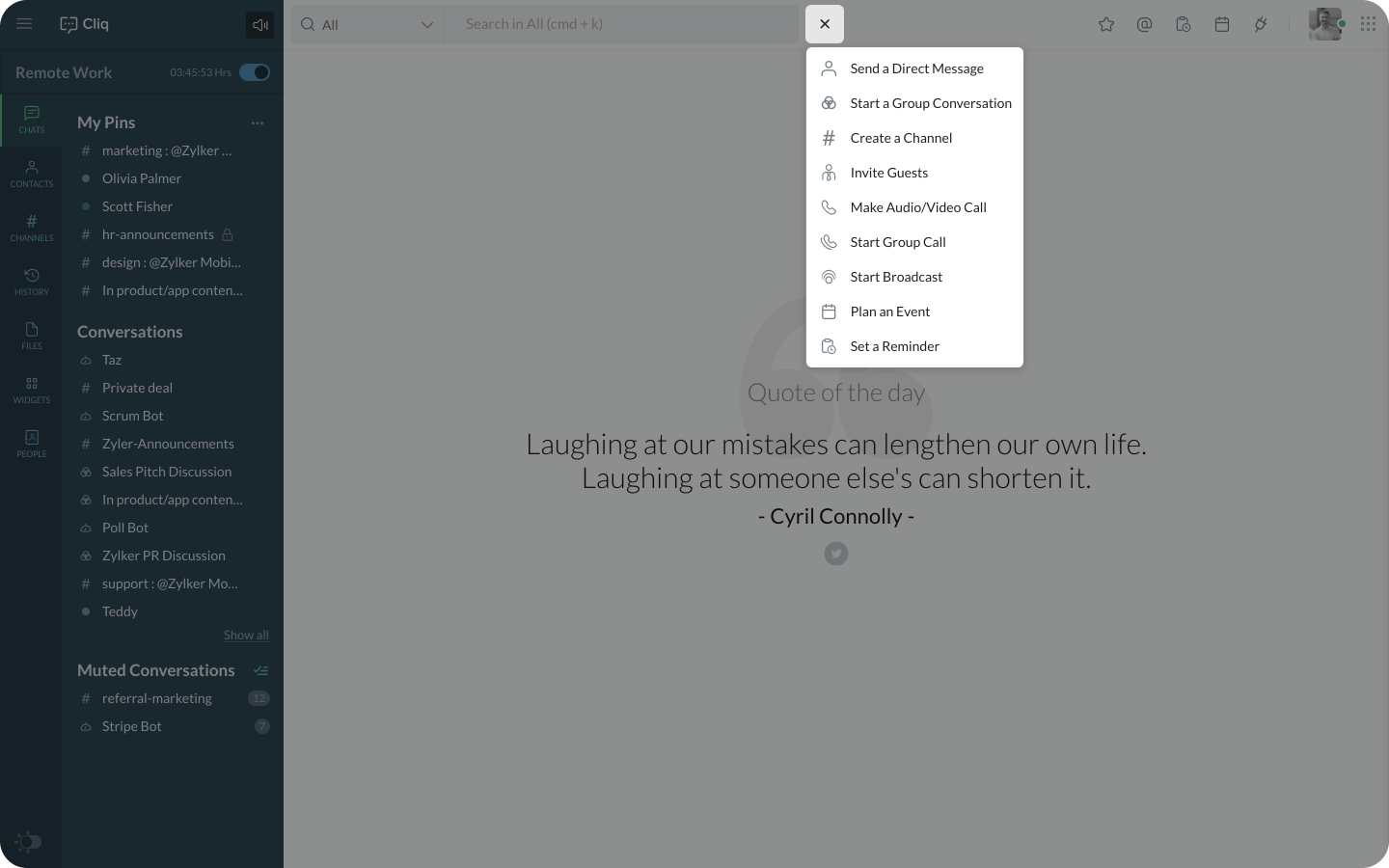 Quick Create Menu