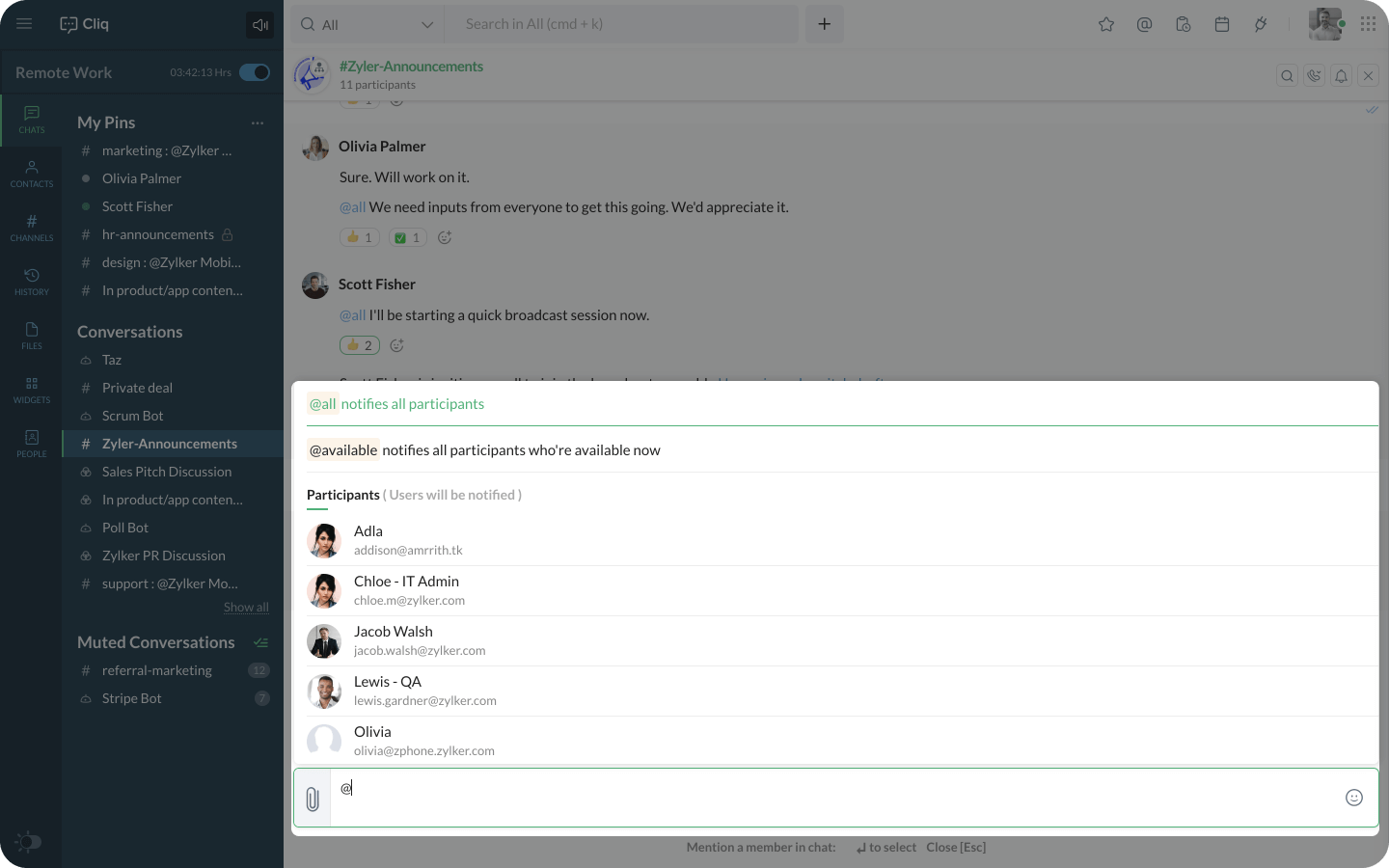 User & Group Mentions