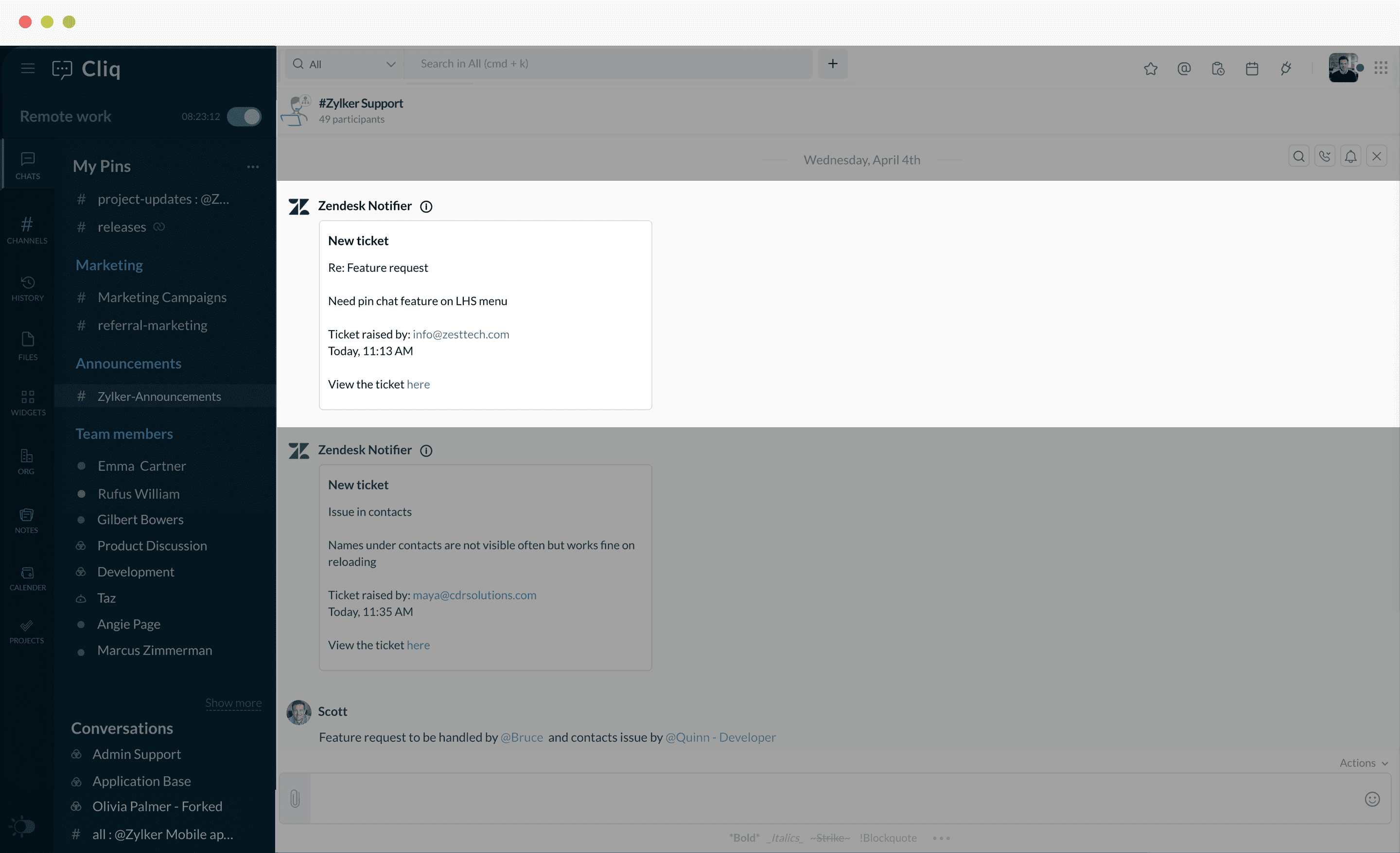 Zendesk notifier