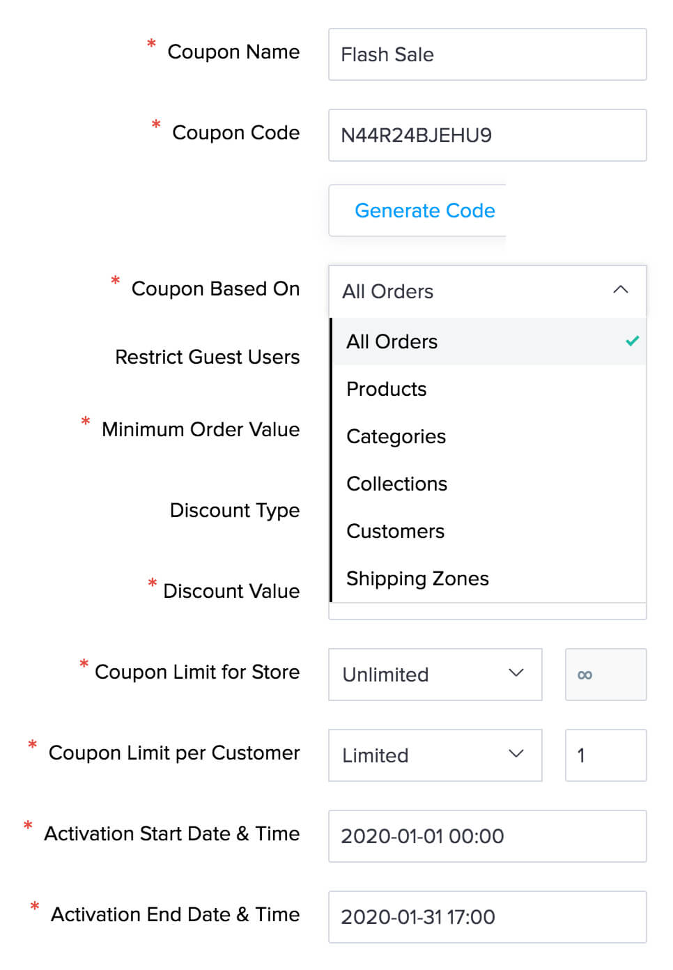 Mise en œuvre d'une stratégie avancée de coupons