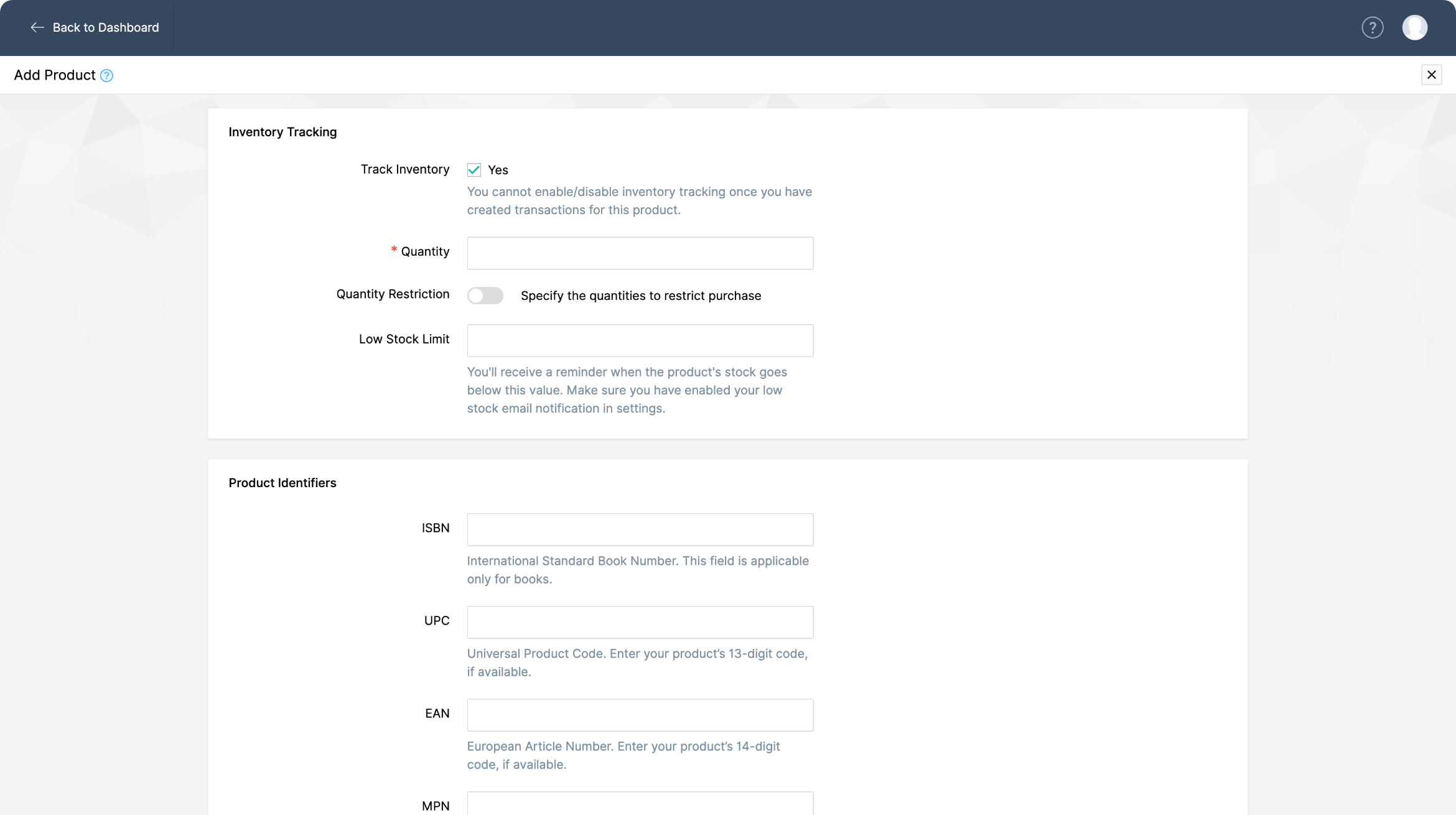 Batch and serial tracking