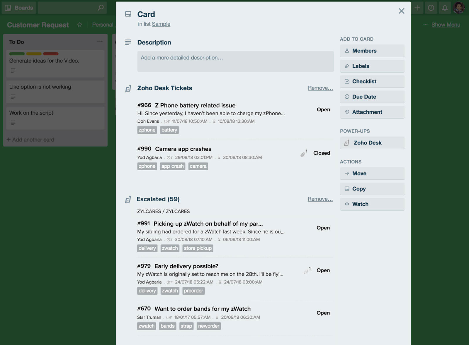 Contextual task management - Trello Integration
