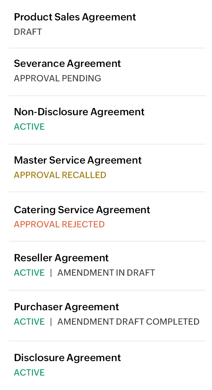 All your contracts in your pocket