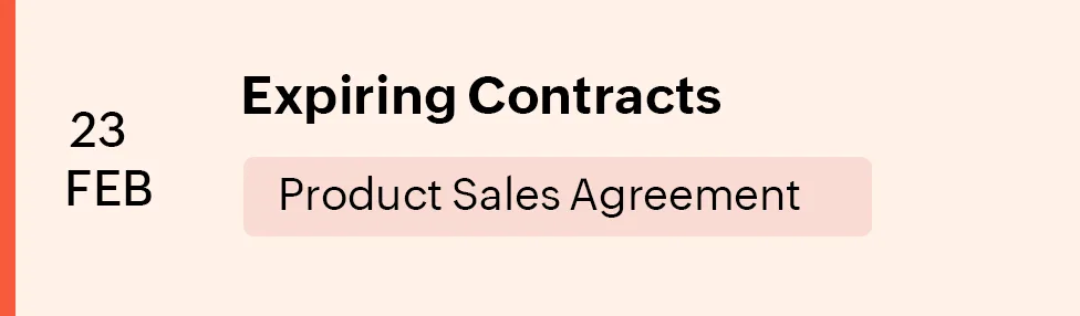 Contract schedules and reminders at your fingertips