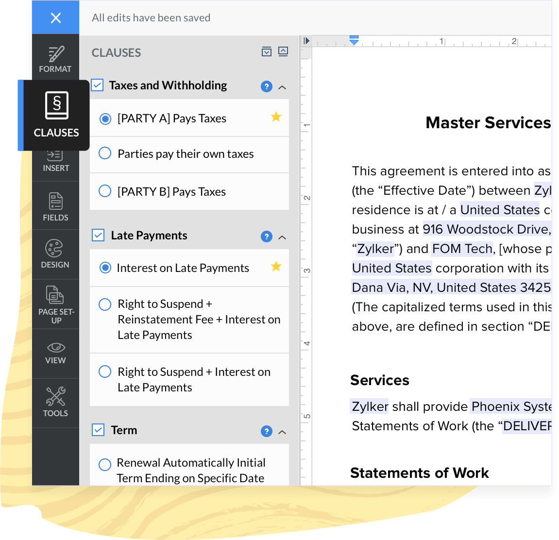 Structured Approach Structured Approach in Contract Templates - Zoho Contracts