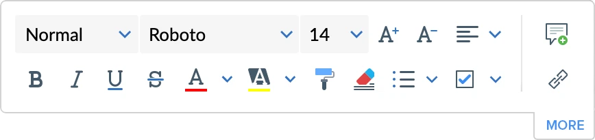 Built-in Document Editor