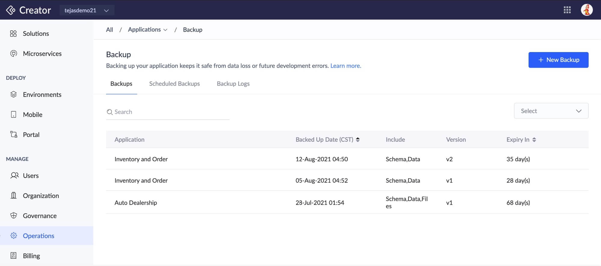 Save and restore data anytime, anywhere