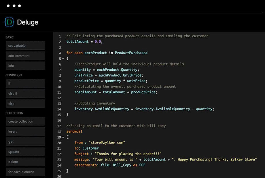 Herramientas del desarrollador para programar y ampliar las capacidades de la aplicación
