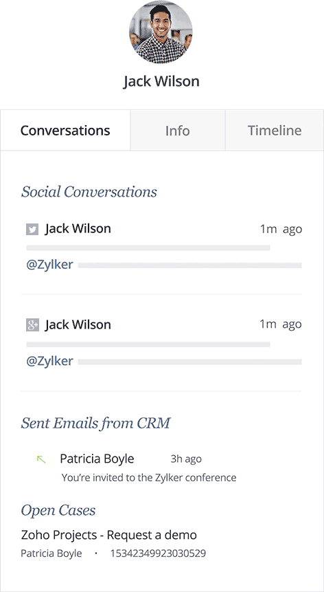 Salva le interazioni sui social media nei record CRM