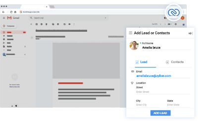 Chrome extension adds leads and contacts directly as you find them