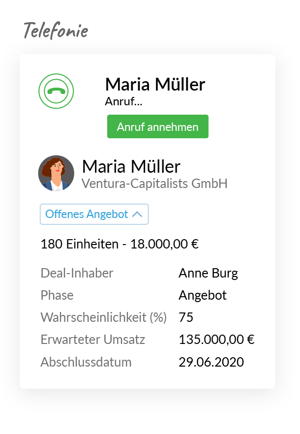 Telefonie – Omnichannel-Kommunikation – Zoho CRM-Software
