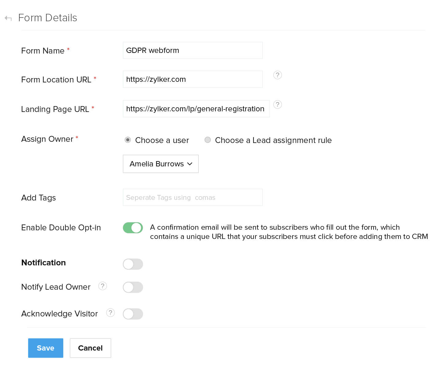 Double opt-in