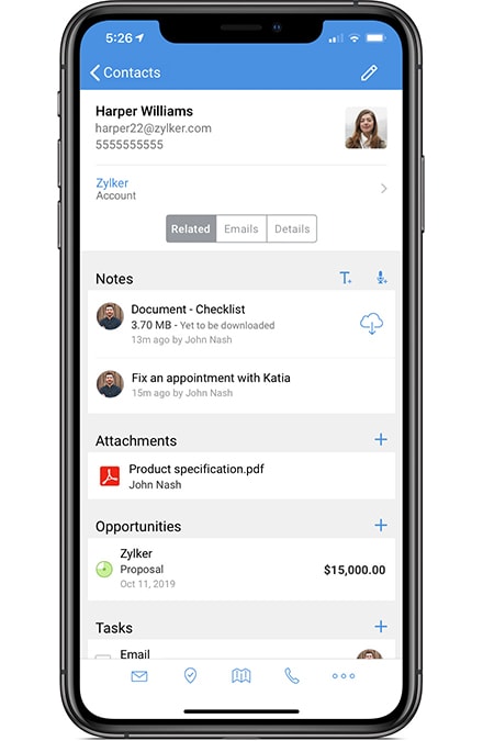 แอป crm บนมือถือสำหรับ Android และ iOS