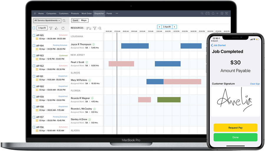 Application CRM mobile pour l'automatisation de la force de vente - Zoho CRM