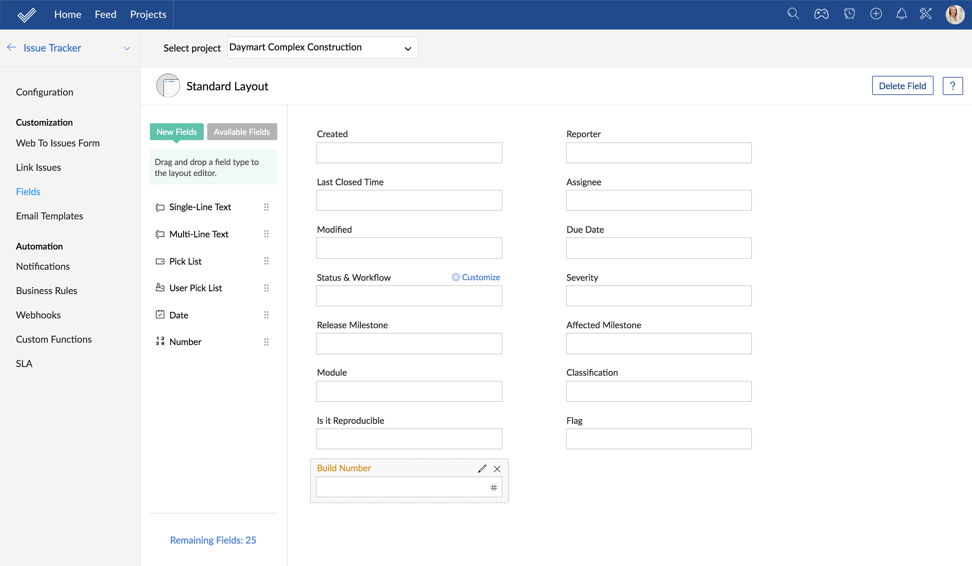 Custom fields
