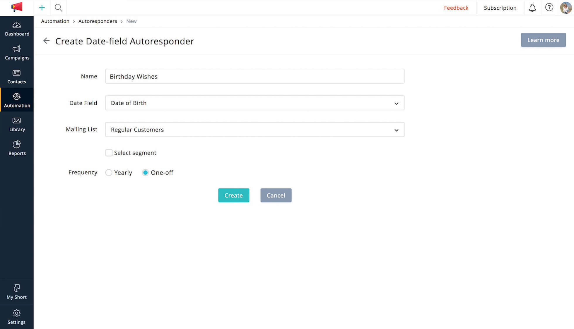 Date-field Autoresponder