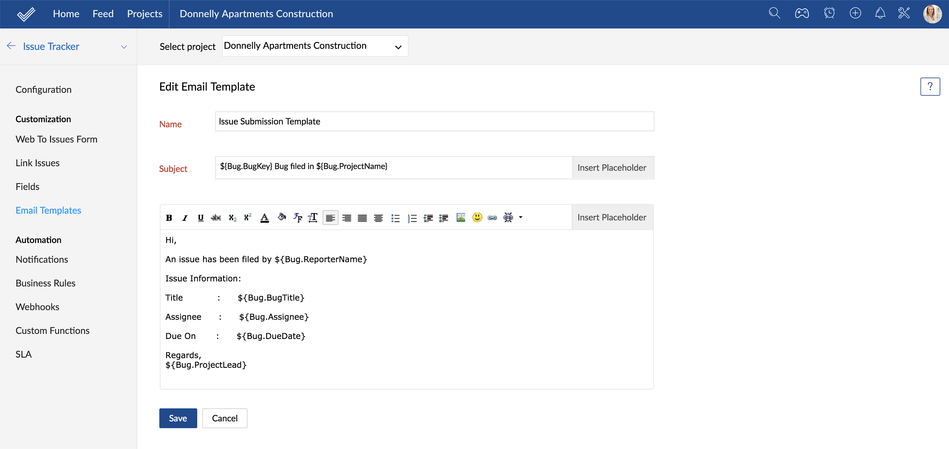 Email templates
