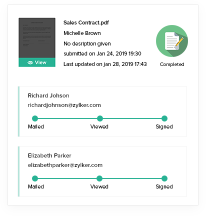 Integration with Zoho Sign - Zoho Forms