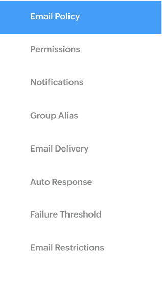 Advanced email group settings
