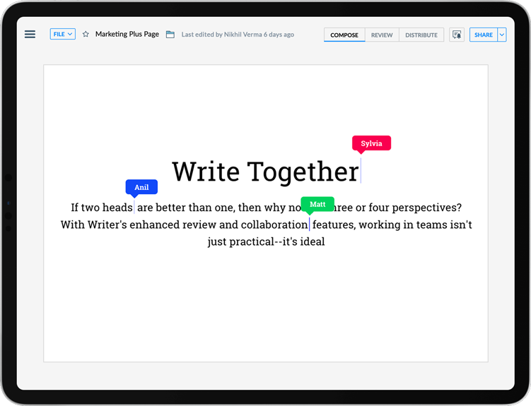 Create and collaborate on your marketing content with Marketing Plus