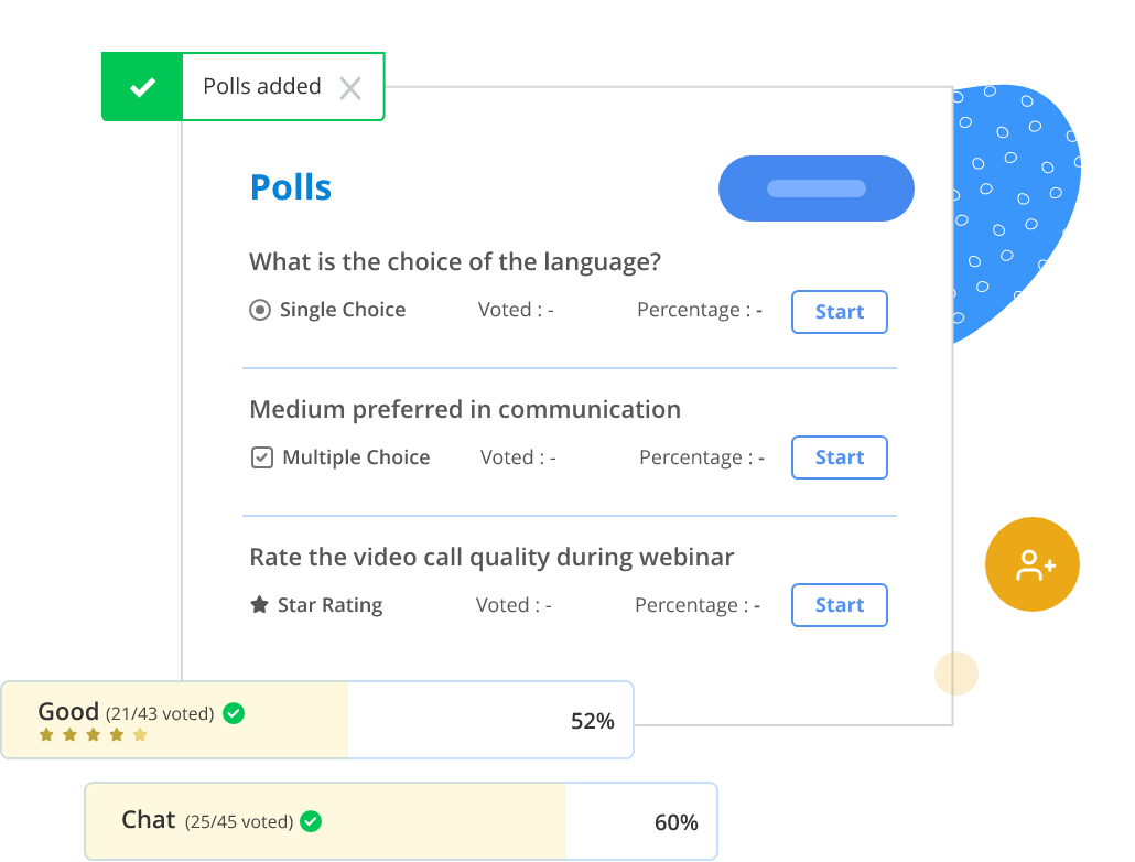 Create polls during webinars - Zoho Meeting