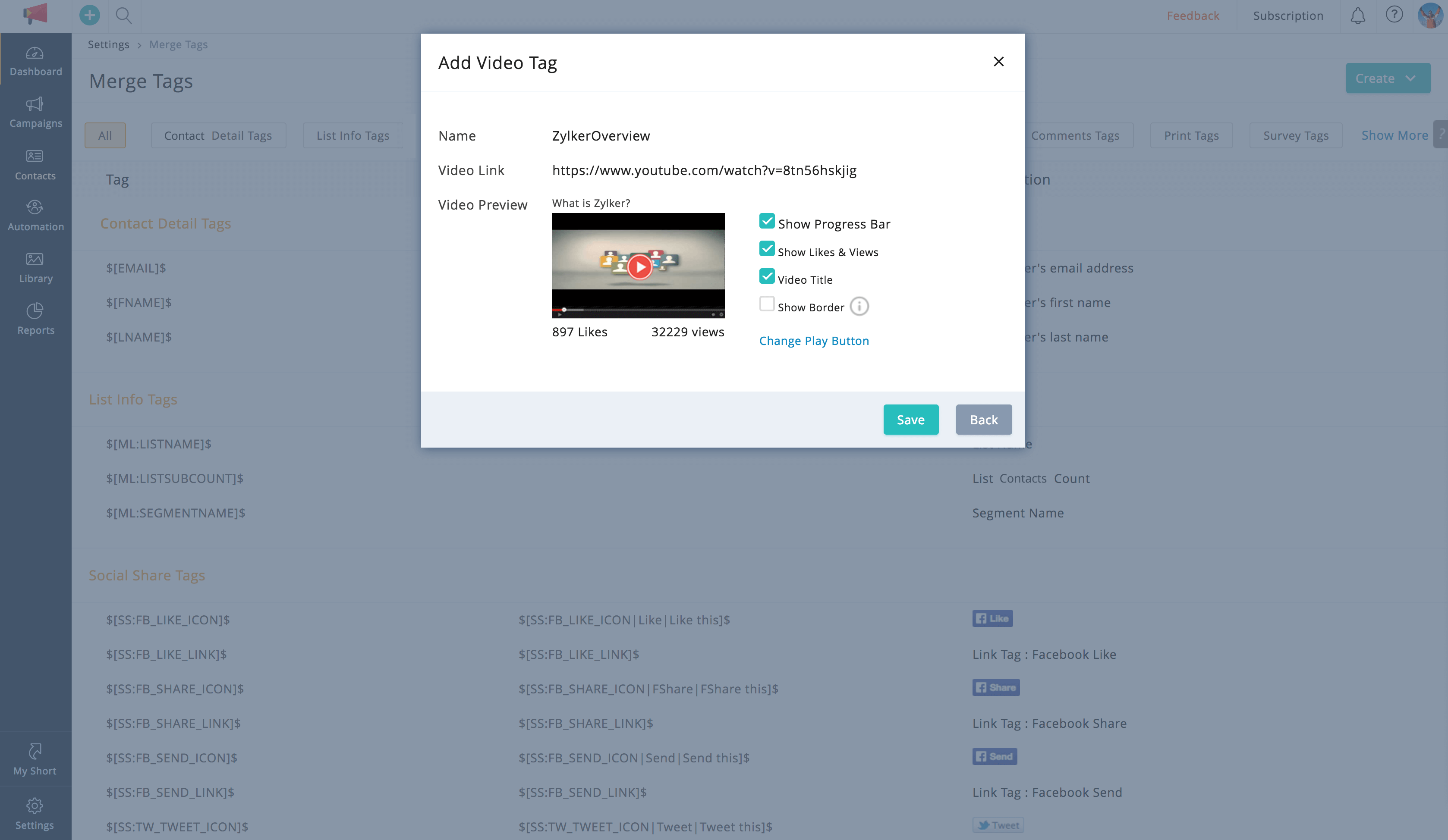 Add videos in emails to increase reach