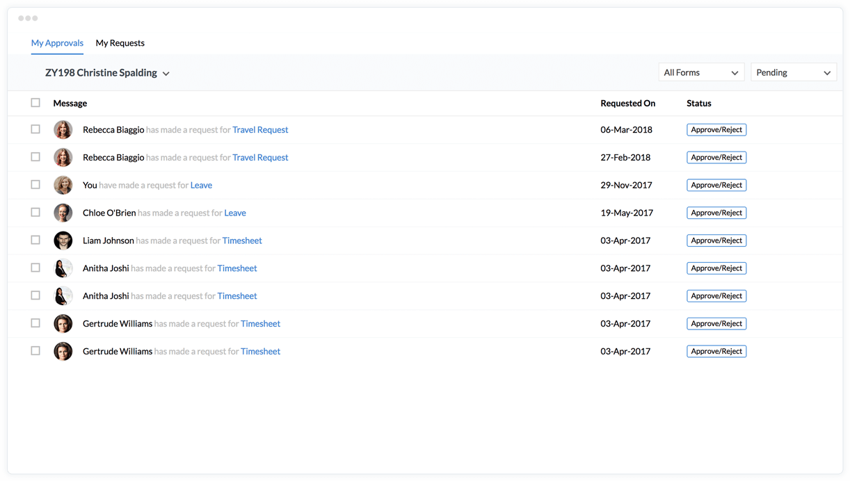 zoho people services