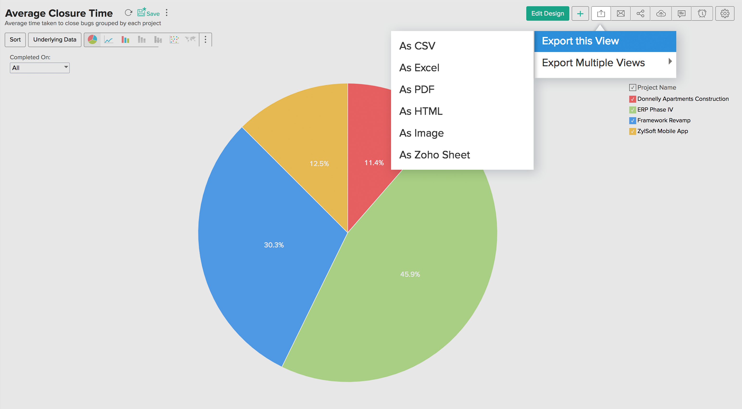 Export reports Export reports