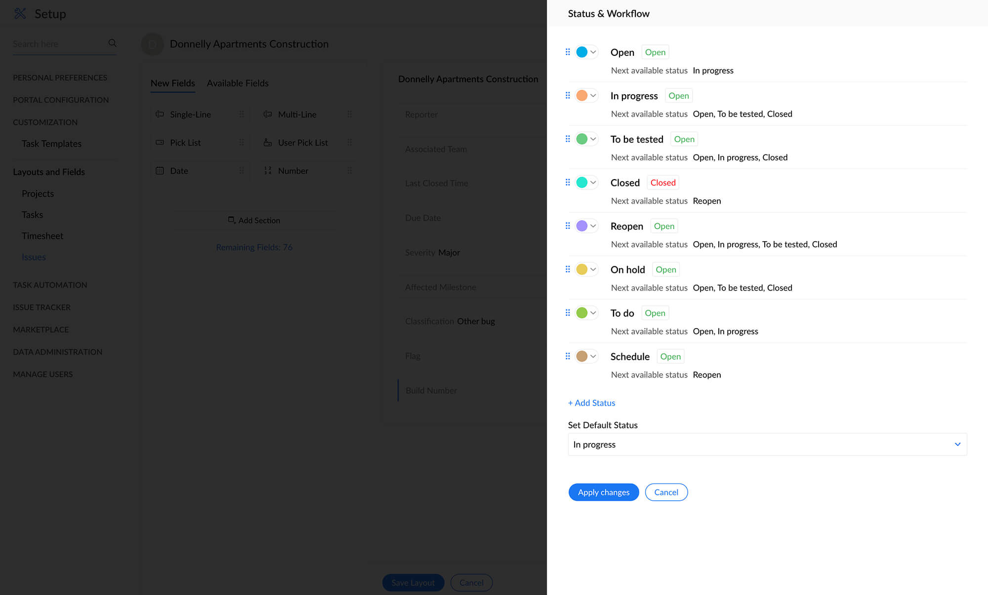 Custom workflows