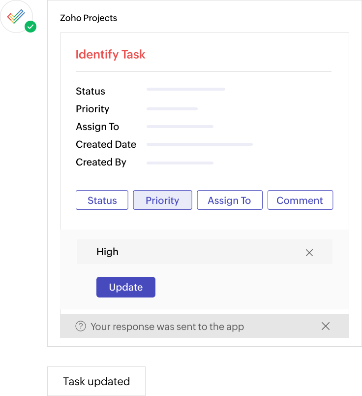 Smart collaboration with Zoho Projects bot