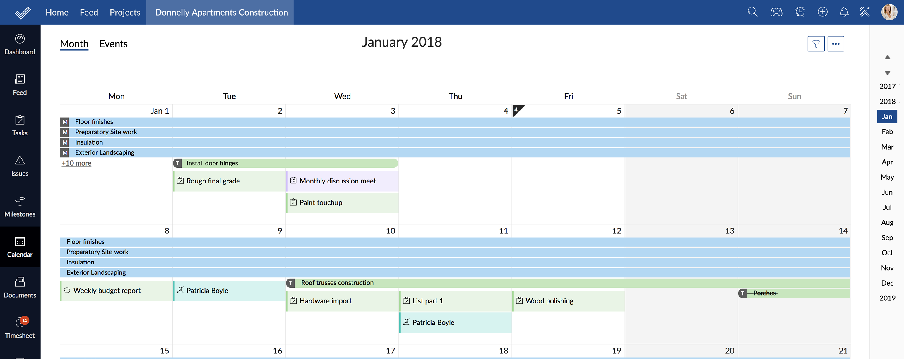 Project Calendar Project Calendar