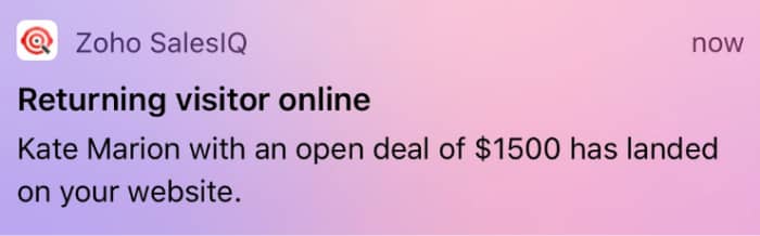 Never miss a good sales opportunity