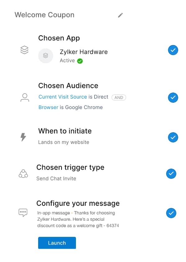 Nudge prospects to start a conversation