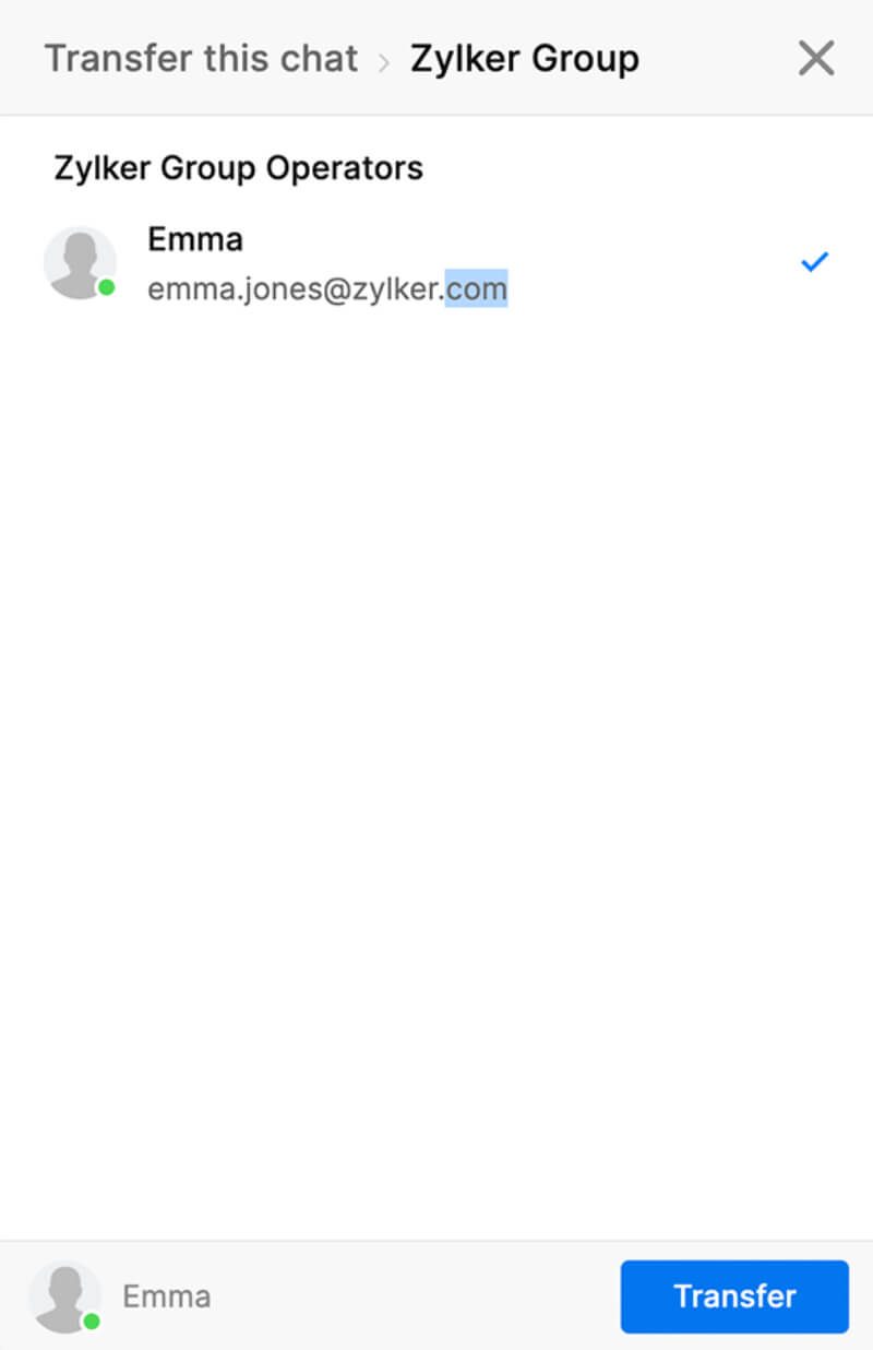 Chat transfer and group chat