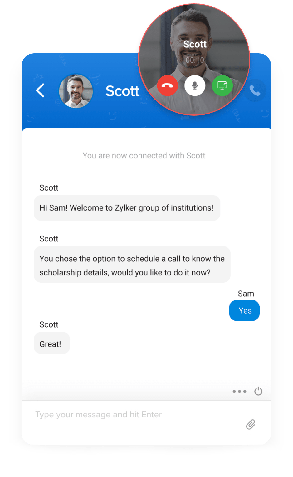 Connect with students personally in real-time