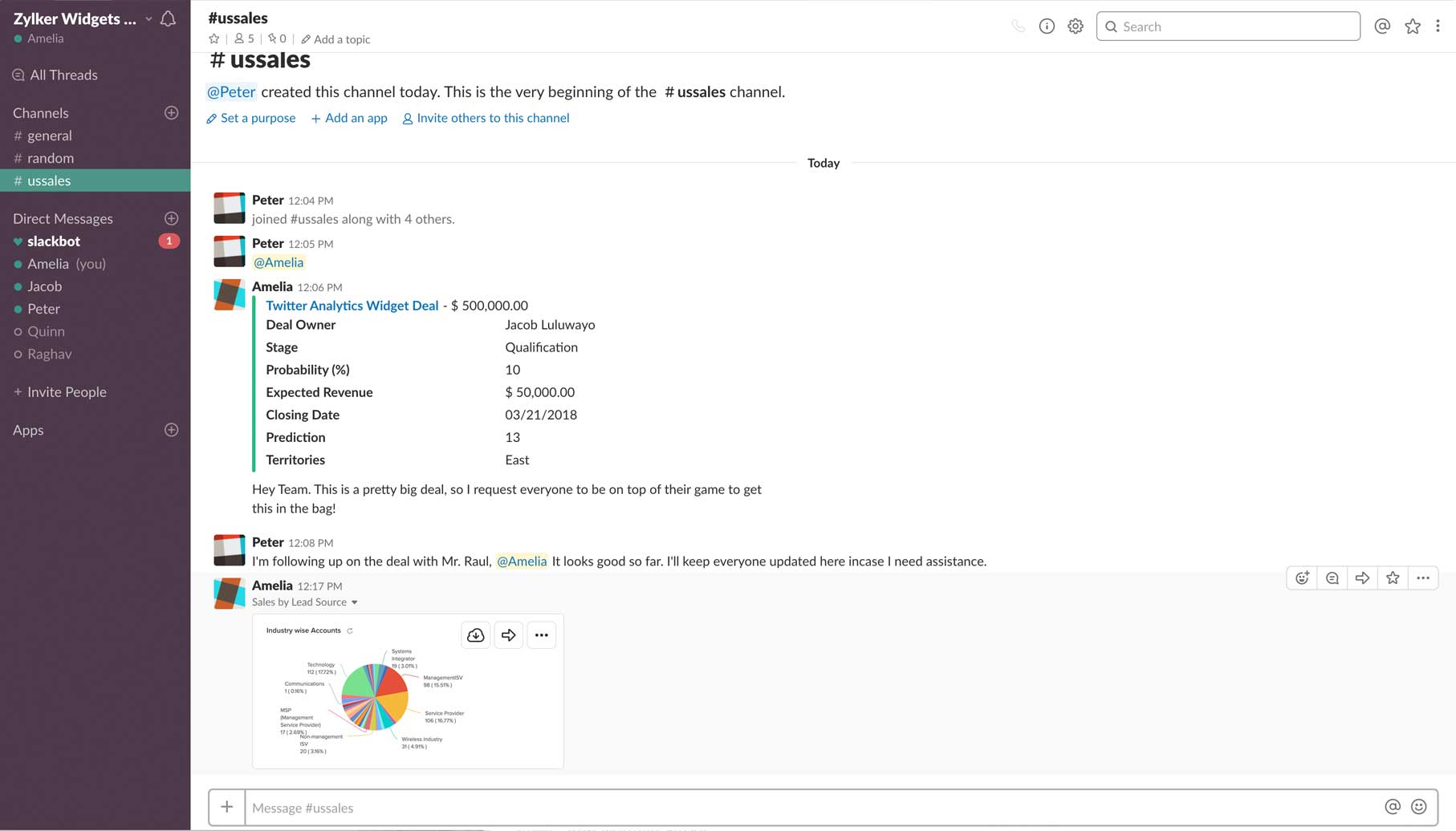Dashboard and record sharing in Slack
