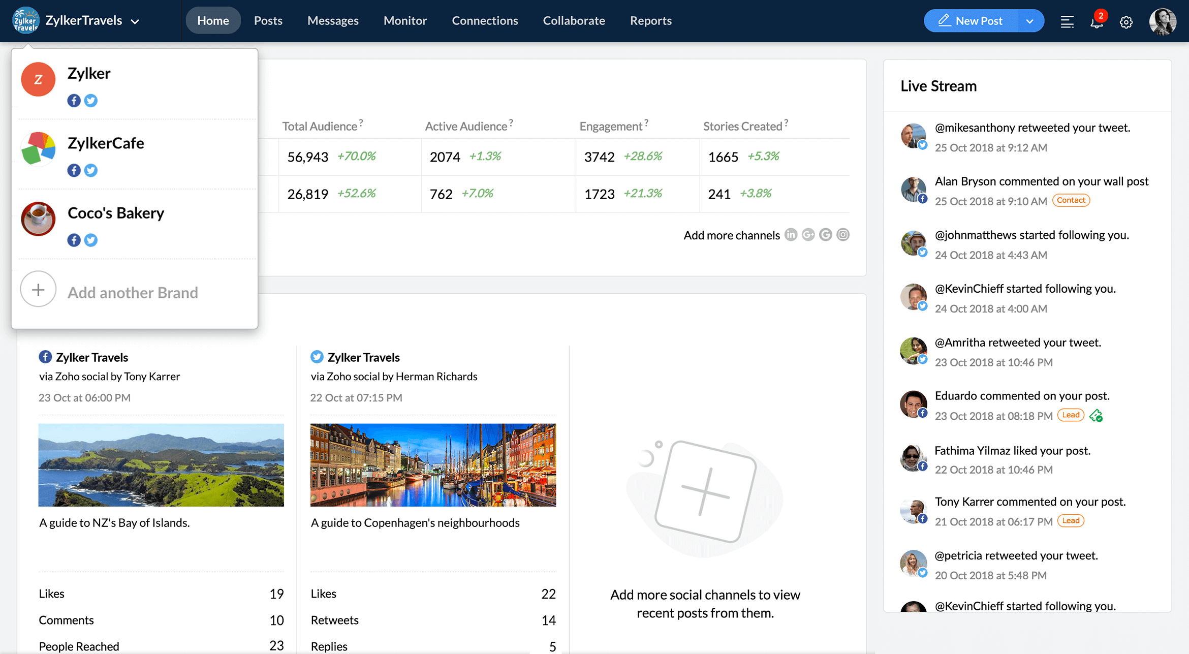 Social tab