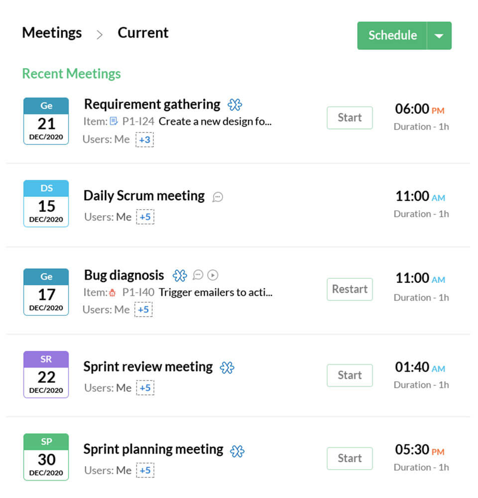 Organize your Scrum meetings