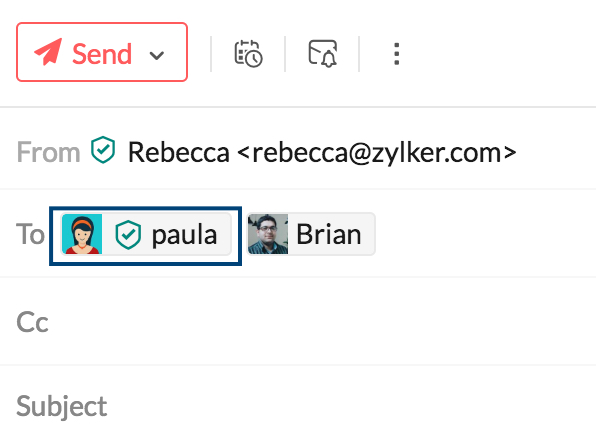 sending an encrypted email