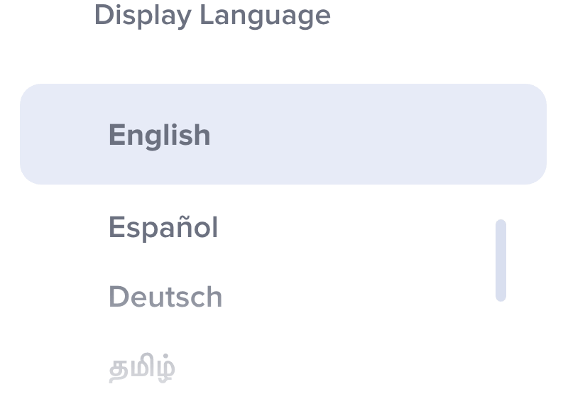 All apps in the same language